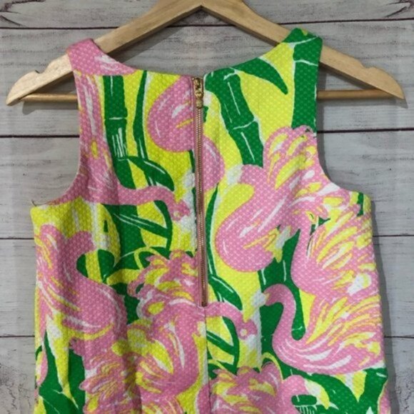 NEW Lilly Pulitzer for Target Flamingo Fan Dance Girls Shift Dress L - Picture 6 of 7